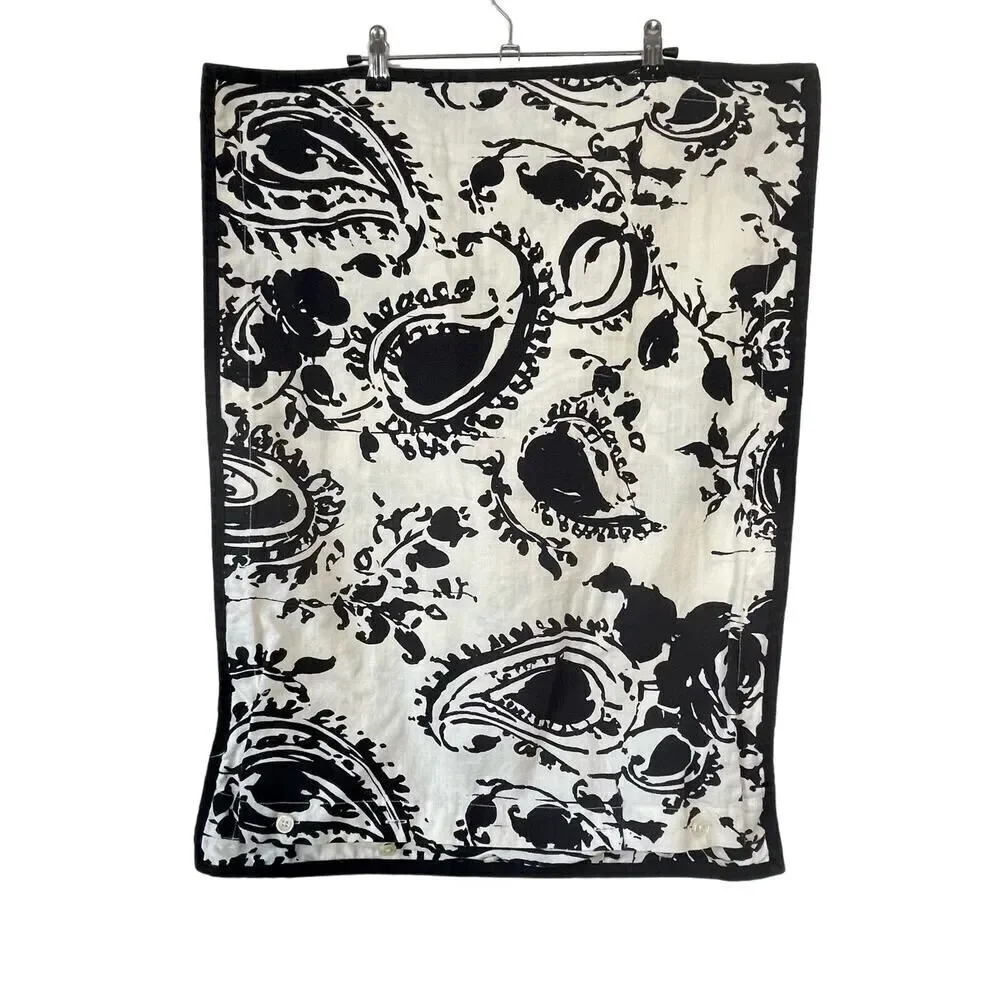 Ralph Lauren Seville Black White Paisley Standard Sham